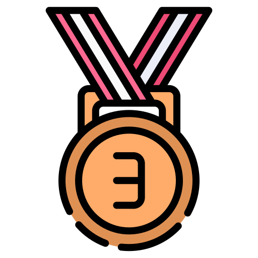 medalla de bronce Good Ware Lineal Color icono