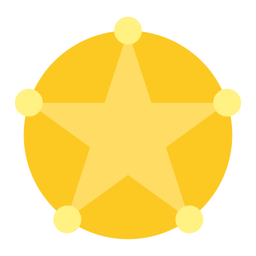 insignia del sheriff Good Ware Flat icono
