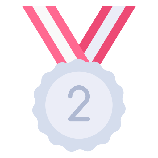 medalla de plata Good Ware Flat icono