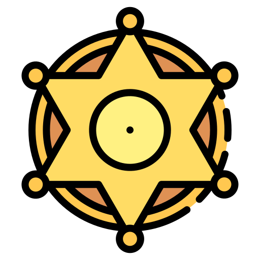 insignia del sheriff Good Ware Lineal Color icono