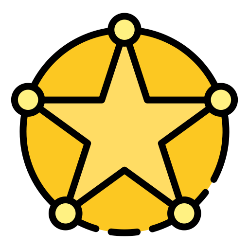 badge de sheriff Good Ware Lineal Color Icône