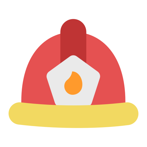 casco de bombero Good Ware Flat icono
