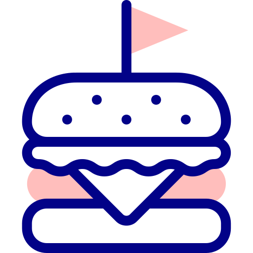 hamburger Detailed Mixed Lineal color icona