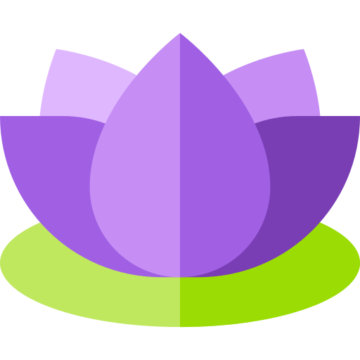 fiore di loto Basic Straight Flat icona