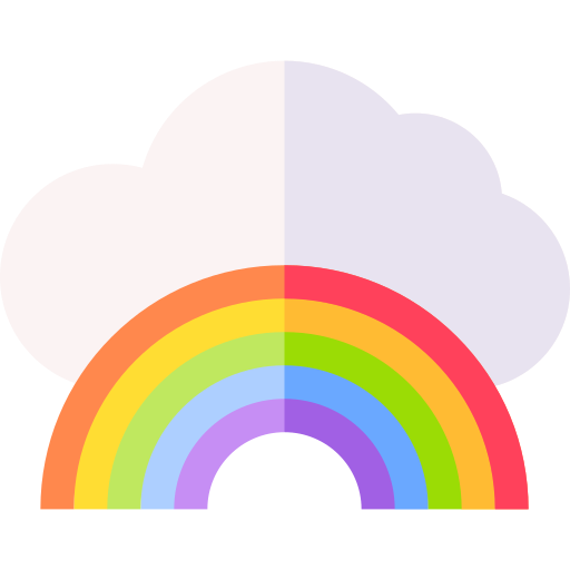 arcoíris Basic Straight Flat icono