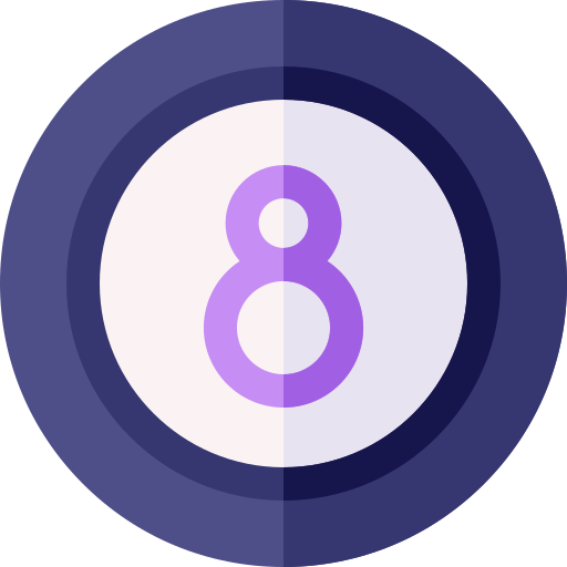 acht ball Basic Straight Flat icon