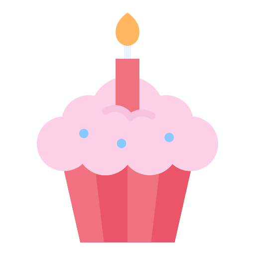 Birthday cupcake Good Ware Flat icon