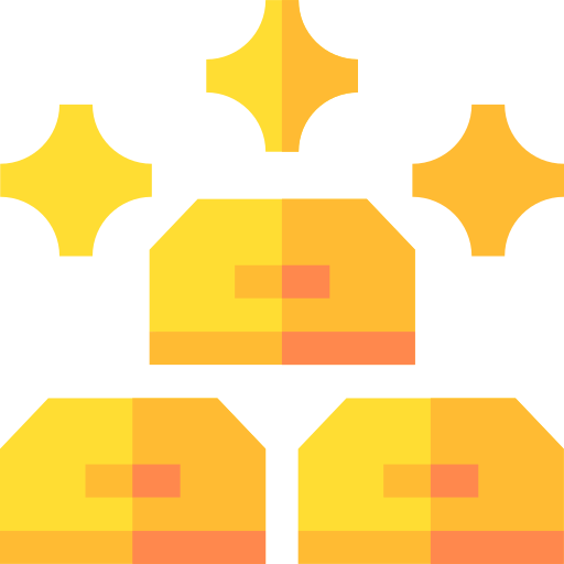 金のインゴット Basic Straight Flat icon