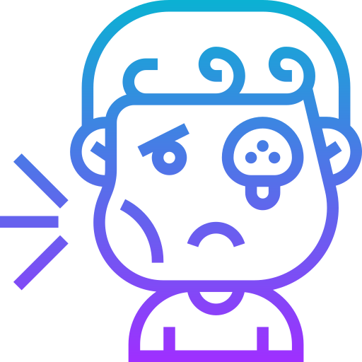 Face swelling Meticulous Gradient icon