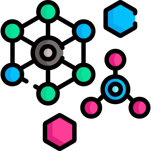 cząsteczki Special Lineal color ikona