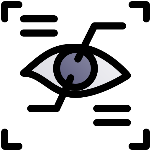 目の認識 Fatima Lineal Color icon