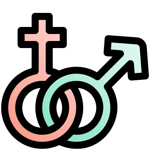 性別記号 Fatima Lineal Color icon