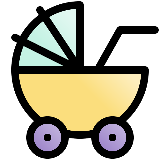 poussette de bébé Fatima Lineal Color Icône