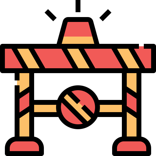 barrera de tráfico Linector Lineal Color icono