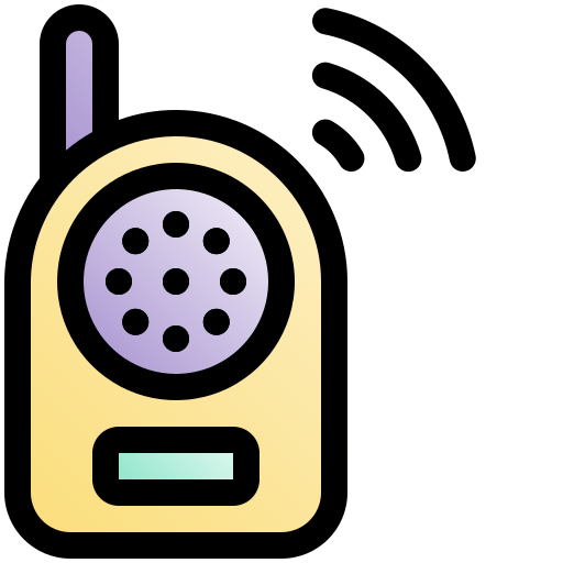 Walkie talkie Fatima Lineal Color icon