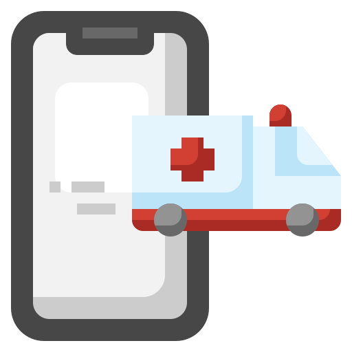 ambulans Surang Flat ikona