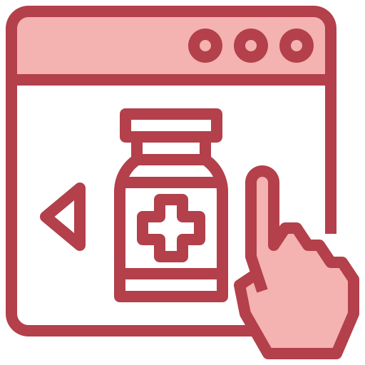 Online pharmacy Surang Red icon