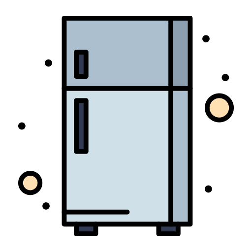 refrigerador Flatart Icons Lineal Color icono