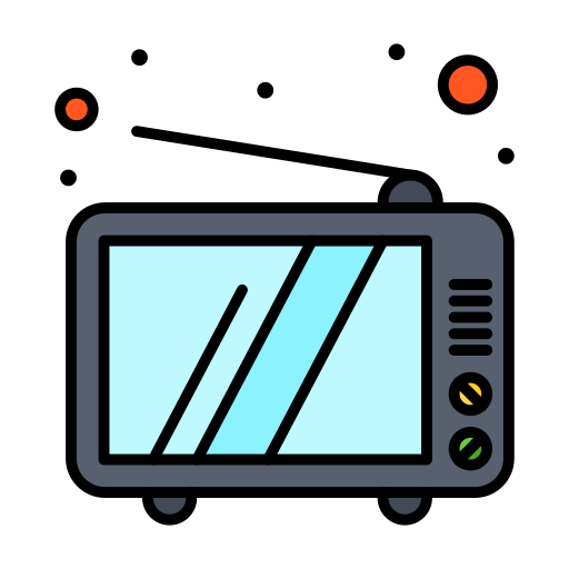 텔레비전 Flatart Icons Lineal Color icon