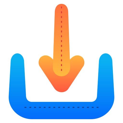 strzałka w dół Generic Flat Gradient ikona