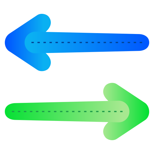 flechas izquierda y derecha Generic Flat Gradient icono