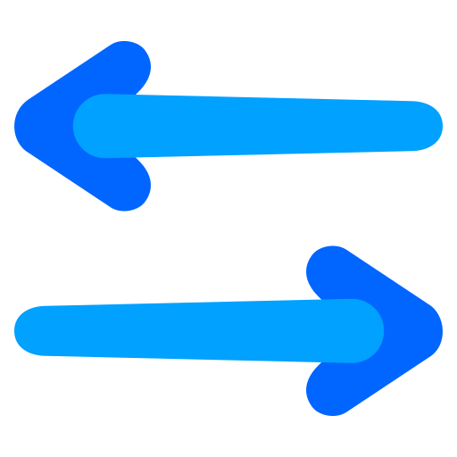 flèches gauche et droite Generic Blue Icône