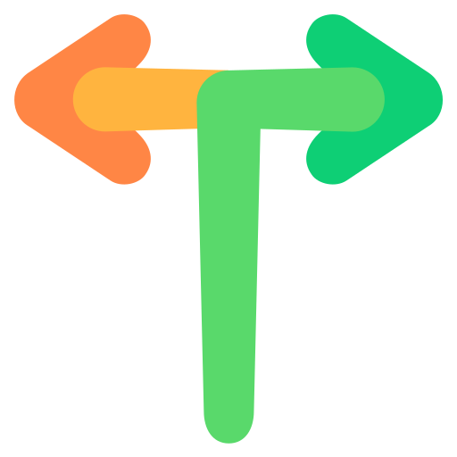 T junction Generic Flat icon