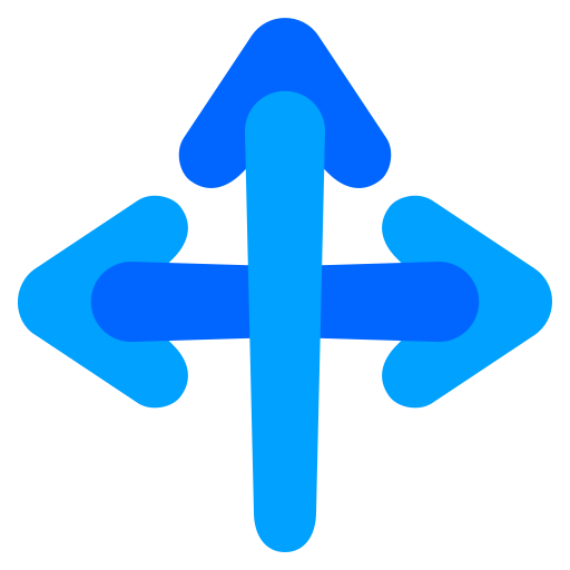 drie pijlen Generic Blue icoon