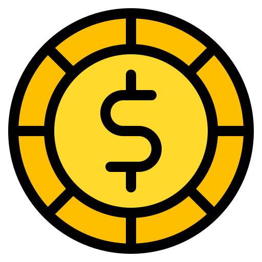 monete del dollaro Generic Outline Color icona