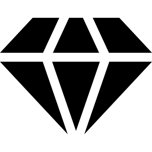 Diamond Basic Straight Filled icon