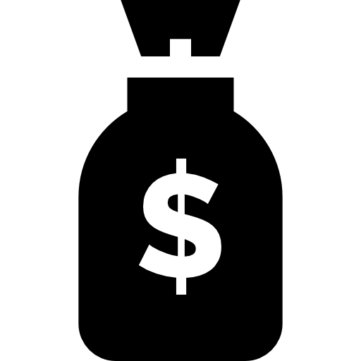 bolsa de dinero Basic Straight Filled icono