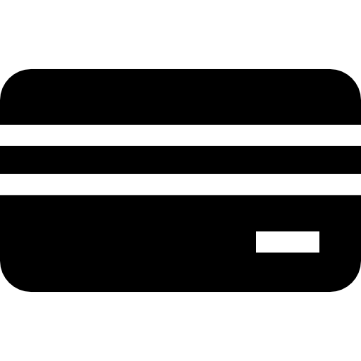 tarjeta de crédito Basic Straight Filled icono