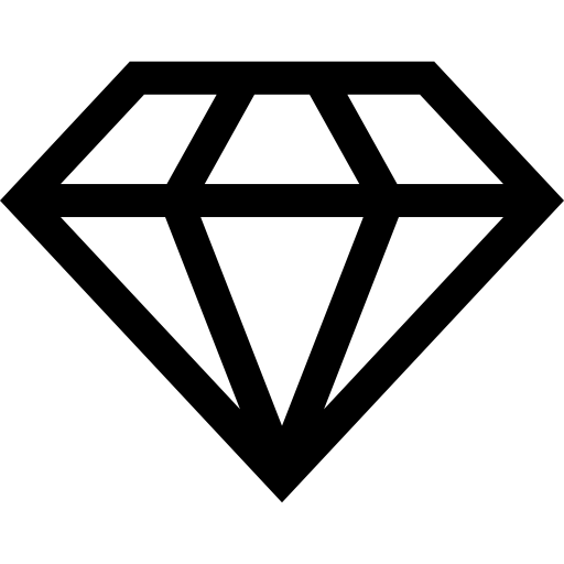 diamant Basic Straight Lineal Icône