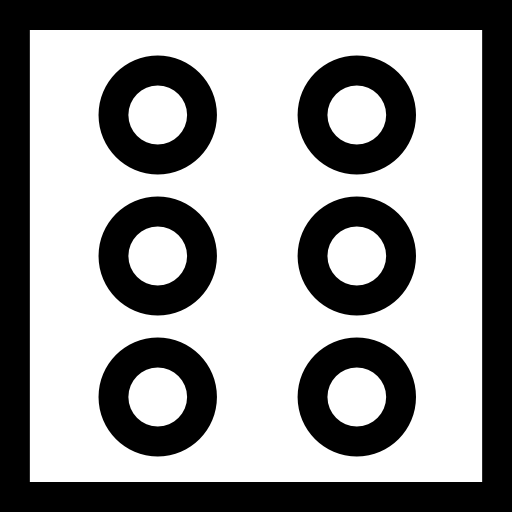 dobbelsteen Basic Straight Lineal icoon