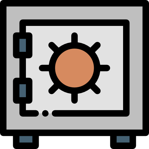 금고 Detailed Rounded Lineal color icon