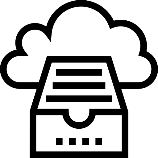 Cloud computing Dinosoft Lineal icon