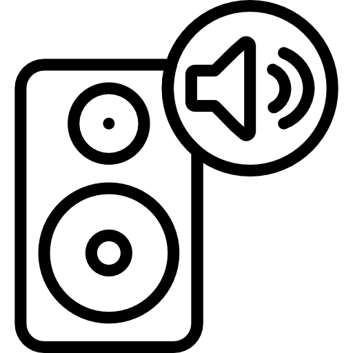 haut-parleur Basic Mixture Lineal Icône
