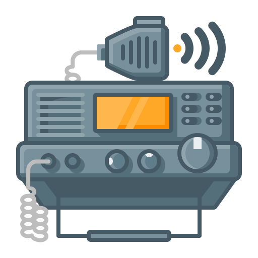 radio della polizia Generic Outline Color icona