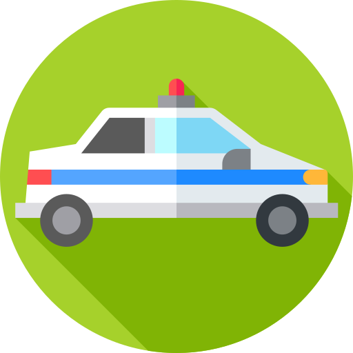 polizeiauto Flat Circular Flat icon