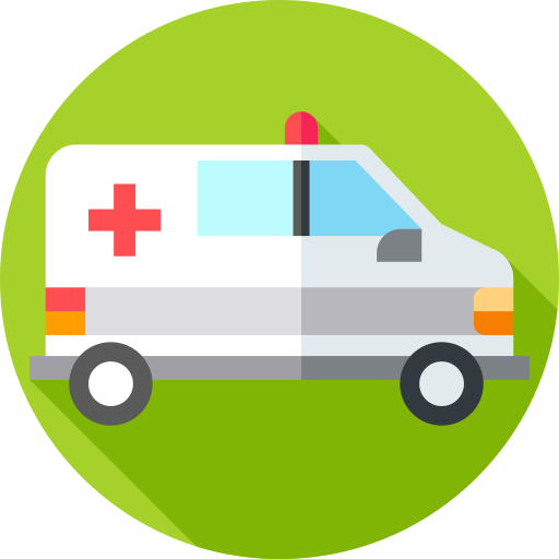 ambulanza Flat Circular Flat icona