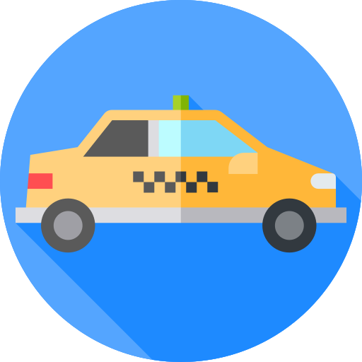 taxi Flat Circular Flat icoon