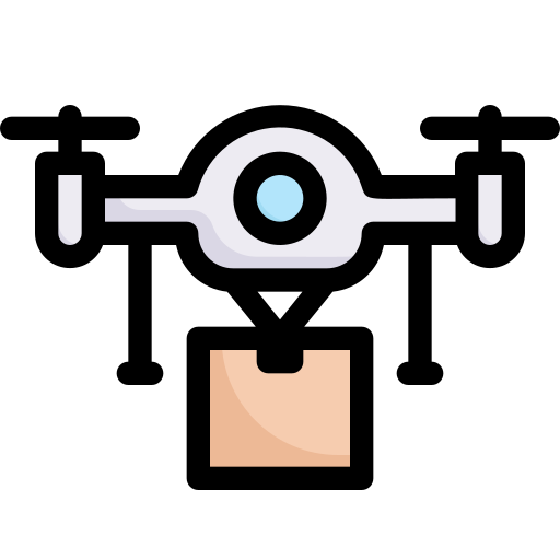 Drone delivery Generic Outline Color icon