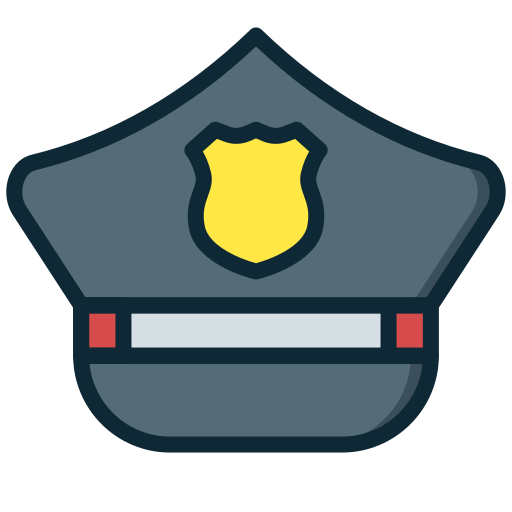 chapeau de police Generic Outline Color Icône