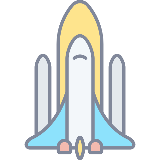 ruimteschip Generic Outline Color icoon