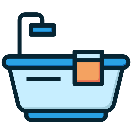 vasca da bagno Generic Outline Color icona