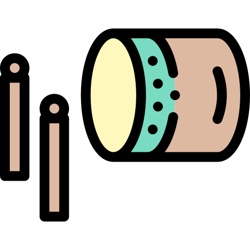 太鼓 Detailed Rounded Lineal color icon