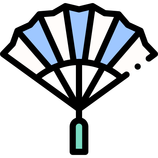 부채 Detailed Rounded Lineal color icon
