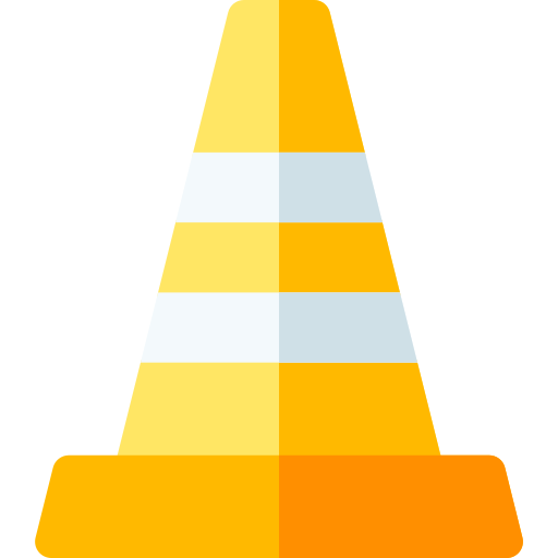 cono de tráfico Basic Rounded Flat icono