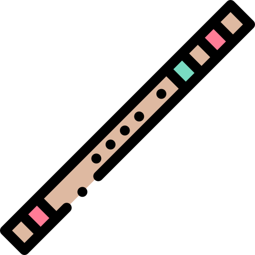 shakuhachi Detailed Rounded Lineal color Ícone