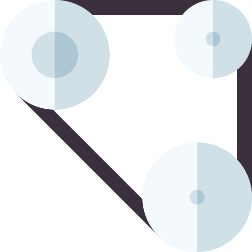 correa de distribución Basic Rounded Flat icono
